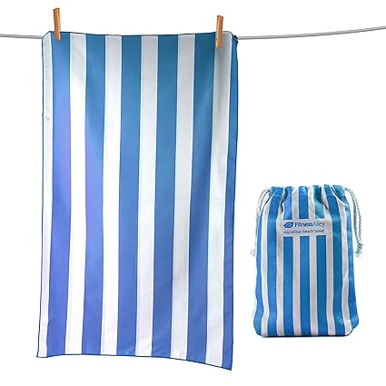 Fitness Alley Microfiber Sand Free Beach Towels Blanket Super Absorbing Quick Dry Towels For Young Adult Swimmers