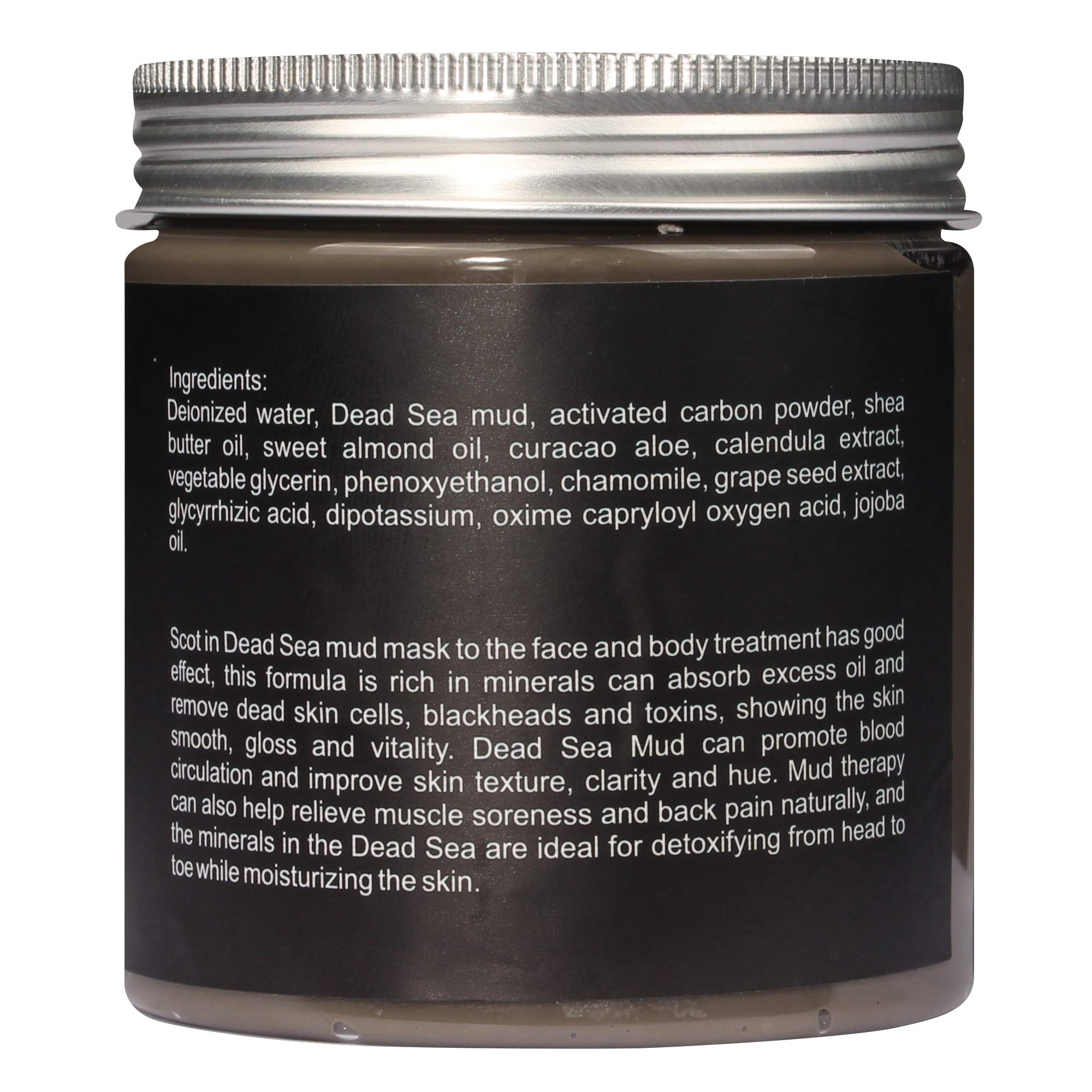 Pure Natural Dead Sea Mud Mask for Face and Body,Purifying Face Mask for Acne, Blackheads. Facial Pore Minimizer, Reducer & Pores Cleanser Treatment