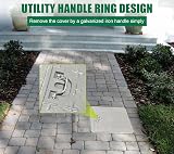 Natotela Manhole Cover 300x300mm Fiberglass Frame Steel Reinforced Lid view 5