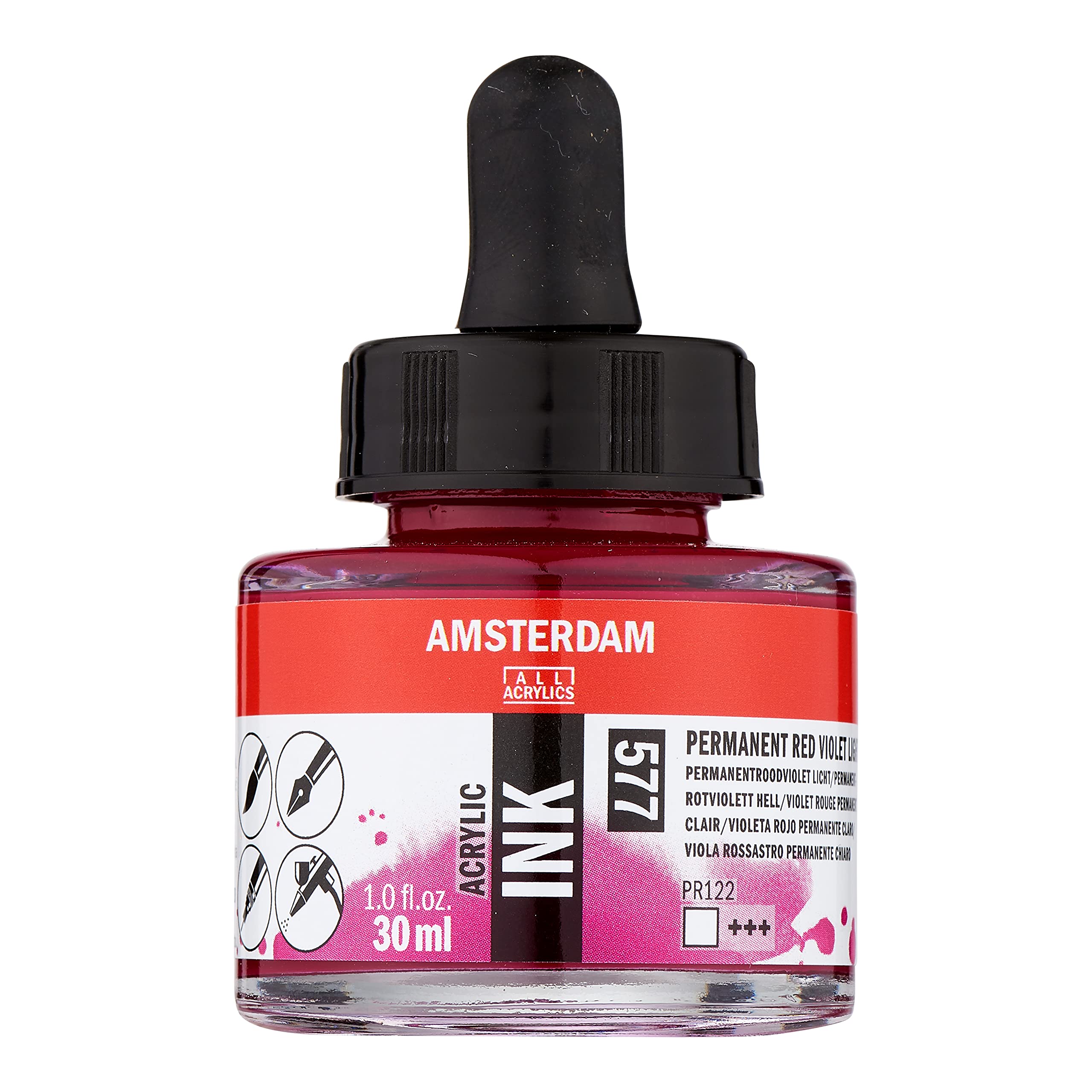 Amsterdam Acrylic Ink Bottle 30 ml Permanent red violet light 577 (17205770)