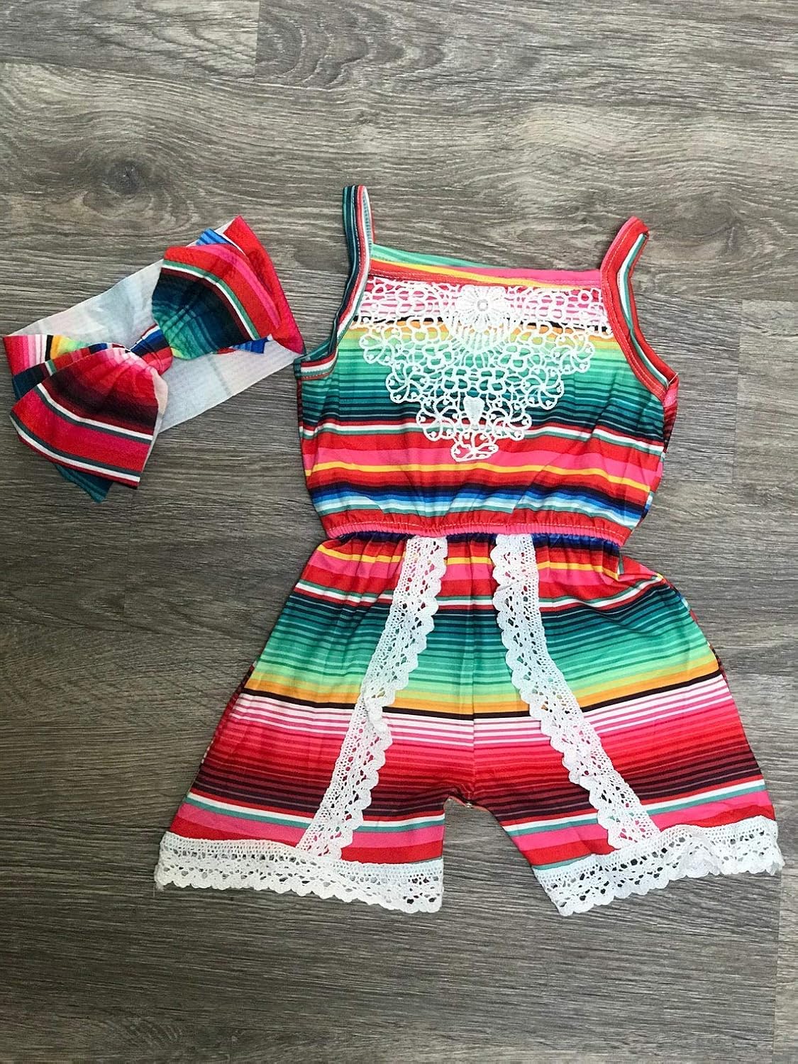 serape baby romper