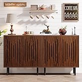 Tribesigns Set of 2 Sideboard Buffet with Storage, 59" Buffet Sideboard Cabinet with Adjustable Shelves, Accent Storage Cabin