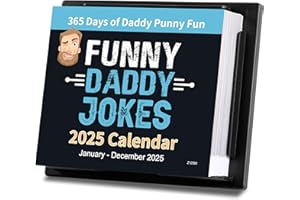 PINCHOCO 2025 Desk Calendar - Dad Jokes Calendar 2025 Page a Day, Jan.2025 - Dec.2025, 5.91'' x 4.92'', 3D Calendar 2025, Funny Gifts for Dad, Back Support Plate