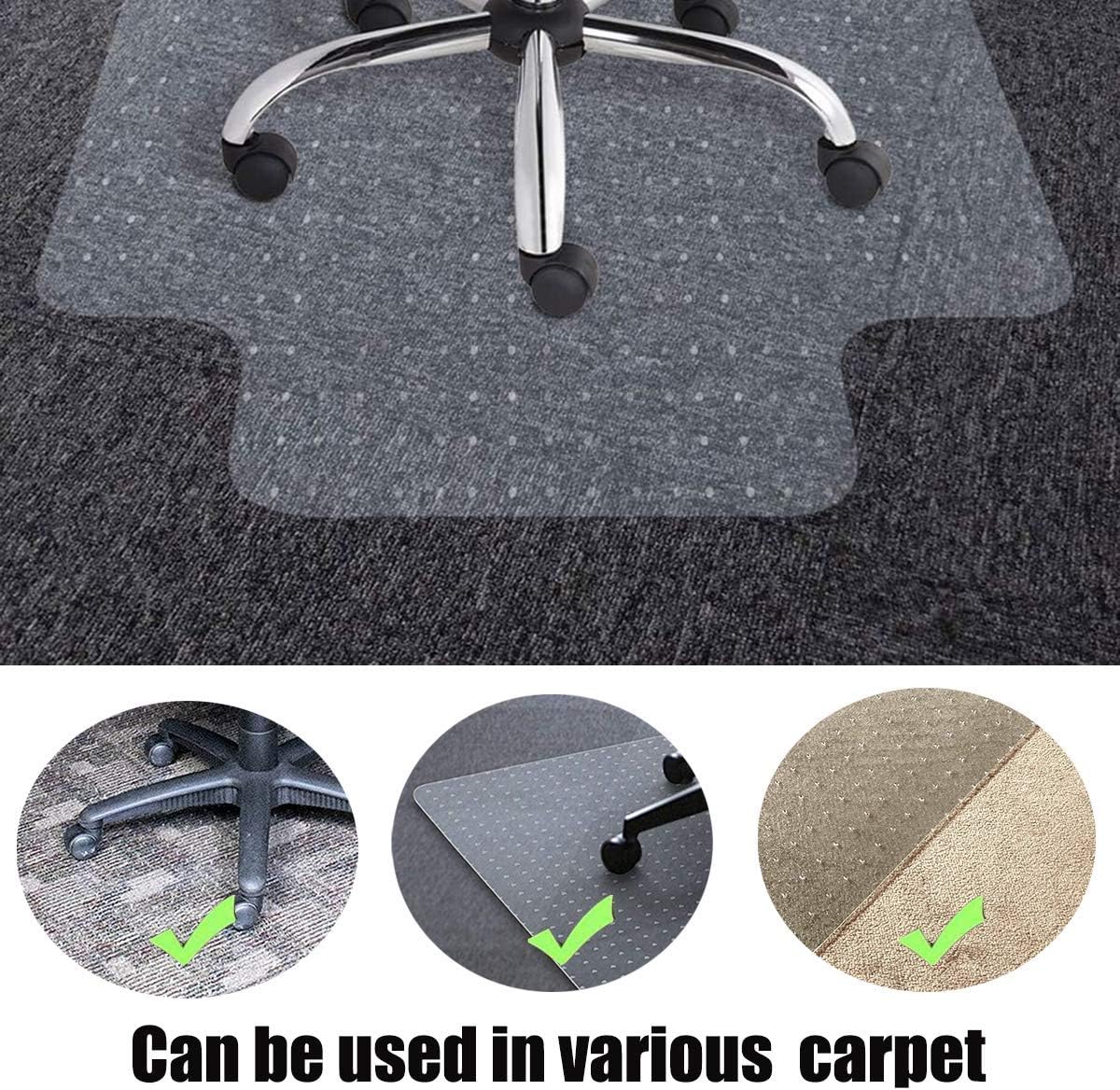 Kerrogee Office Chair Mat for Carpets, 36"×48", Thick Hard and Heavy Duty Premium PVC Quality Floor Mats with Studs, Protect Both Rolling Chair Foot ＆ Carpet, 2.5 MM: Kitchen & Dining