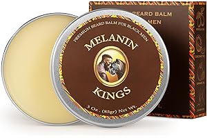 Melanin Kings Beard Balm for Black Men | 3 oz | Ancient African Ingredients | Specialized formula for black men s Kenyan Sandalwood Scent