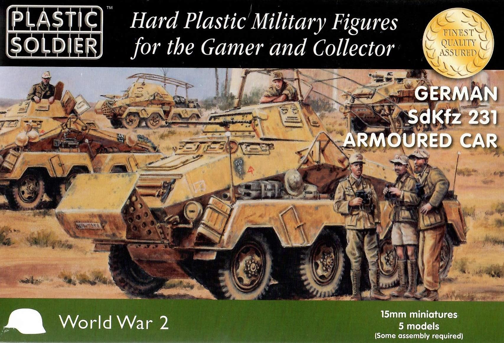 Battlegroup Plastic Soldier German SdKfz 231 8 Rad Heavy Armoured Car 15 mm Miniature