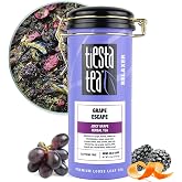 Tiesta Tea - Grape Escape, Loose Leaf, Juicy Grape Herbal Tea, 4oz | Non Caffeinated Fruit Blends, Make Hot or Iced Up to 50 Cups, 4 oz Refillable Tin