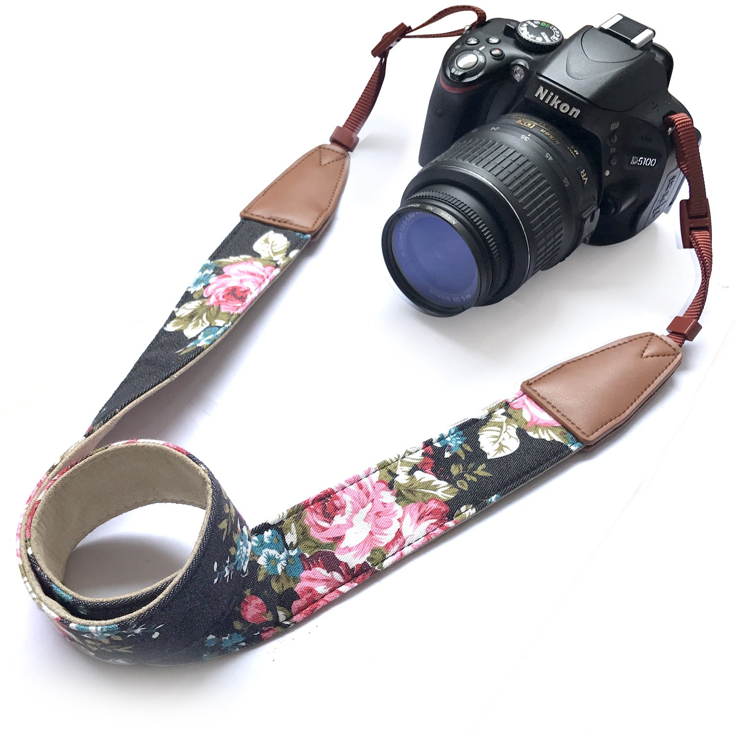 Alled Camera Strap, Removable Shoulder Neck Strap Quick Release Shoulder Strap for All DSLR Cameras Canon Nikon Sony Lumix Olympus Pentax Kodak Vintage Camera Strap — image 1