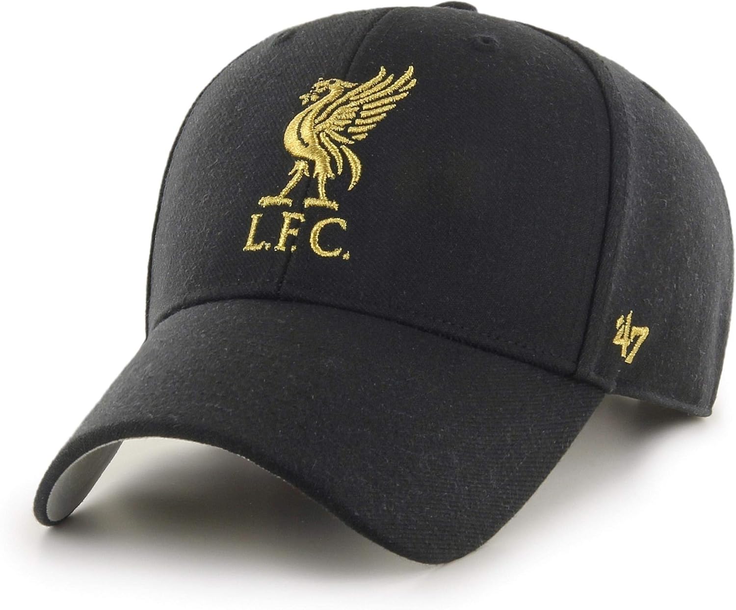 '47Brand Baseball Cap EPL Liverpool FC LFC Black Metallic Logo Snapback