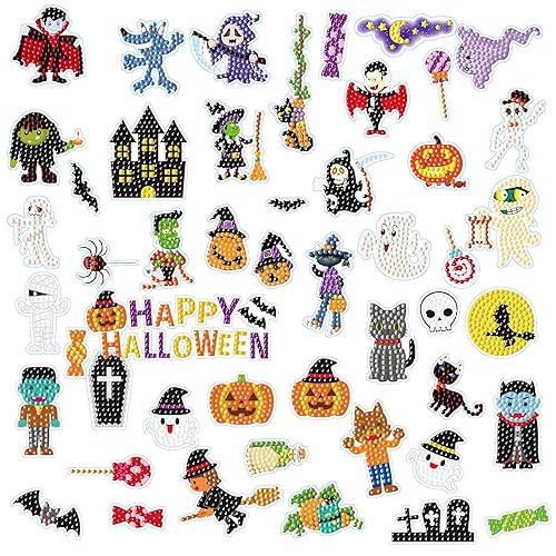 5D Diamond Painting Stickers,Cartoon DIY Diamond Stickers Painting Kits,Creative Craft Diamonds Art Sticker for Kids,Boys and Girls,Beginners Fun Gifts (Style-F)
