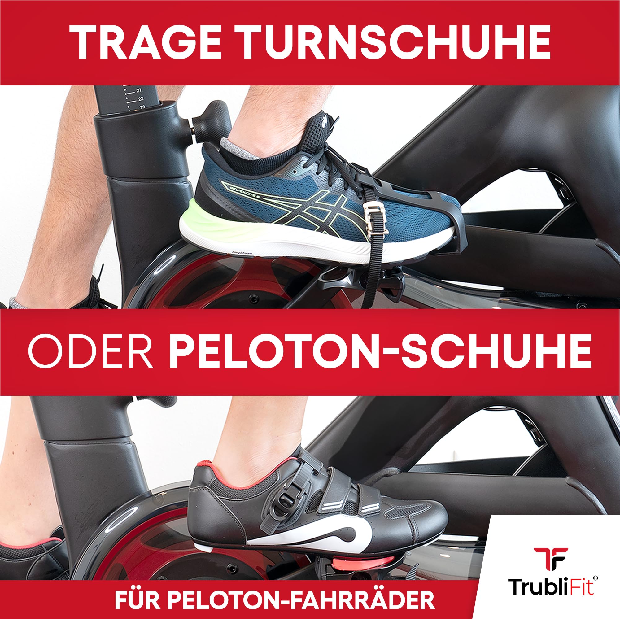 Doppelfunktions-Zehenkäfige – Konvertieren Sie Peloton-Pedale in Zweiseitige Zehenkäfige oder Delta-Stollen – Pedalkonverter – Kompatibel Mit Peloton Bike & Bike+ 3
