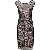 Vijiv 1920s Short Prom Dresses V Neck Inspired Sequins Cocktail Flapper Dress
