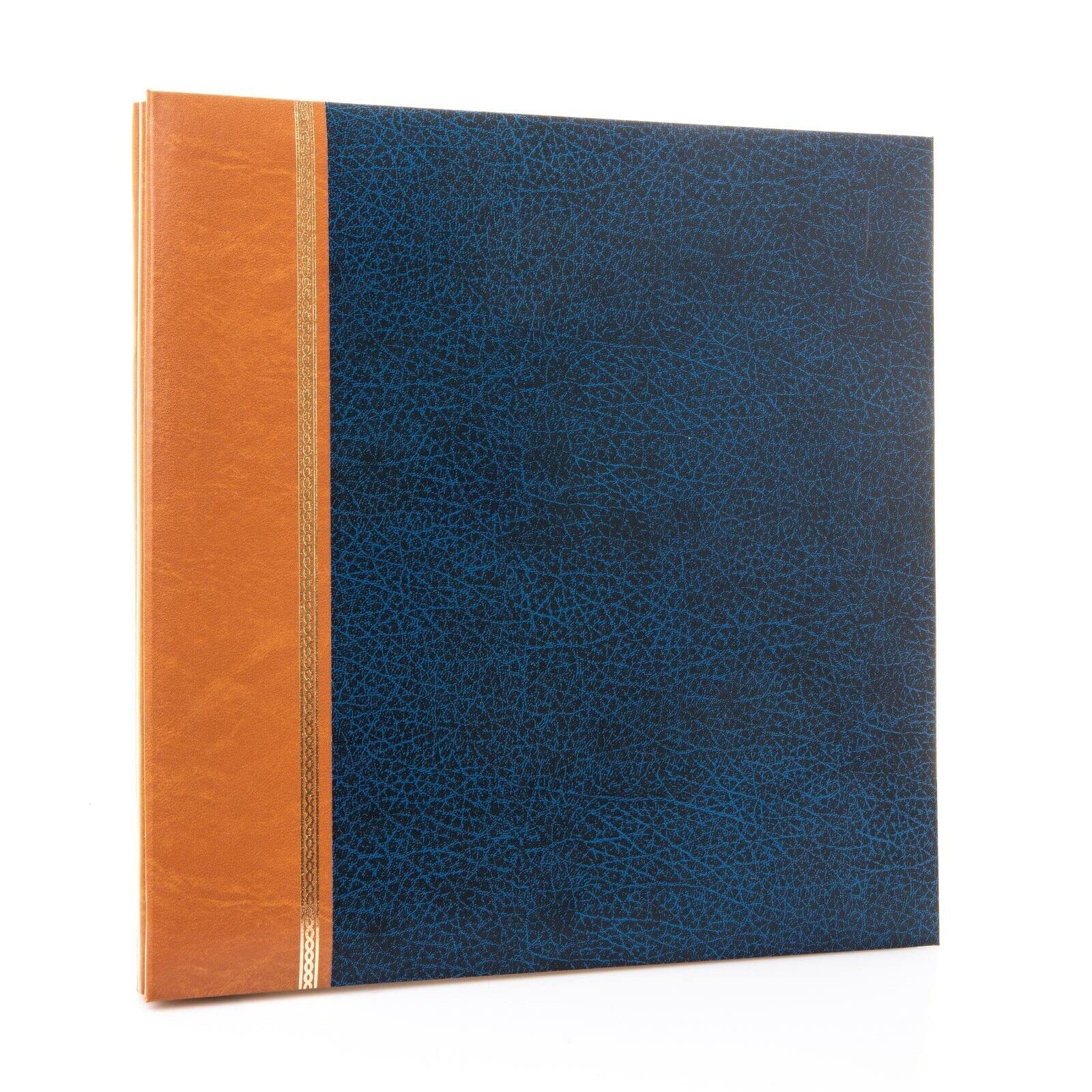 Kenro Grace Blue Self Adhesive Photo Album with 40 Pages - Faux Leather Journal. Memory Photo Book for 200 6x4 Photos & Proportional Number for Other Sizes - KD104UE