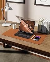 YSAGi Leather Desk Mat Large 60x35 cm Non-Slip Waterproof Brown view 5