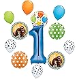Secret Life of Pets Party Supplies 1st Birthday Max and Duke Balloon Bouquet Decorations Blue Number 1