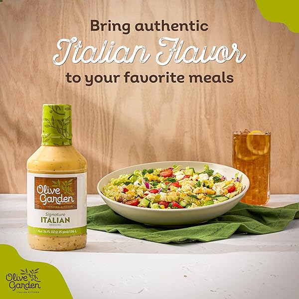 OLIVE GARDEN SIGNATURE ITALIAN DRESSING, 36 FL. OZ., MADE WITH ITALIAN SPICES, OIL AND VINEGAR, PERFECT CHICKEN MARINADE, SANDWICH SPREAD OR SALAD DRESSING