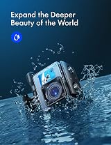 WOLFANG GA200 Action Camera 4K 24MP WiFi Dual Screen 40M Waterproof EIS Mic view 3