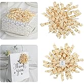 AIMUDI Champagne Bows for Gift Wrapping 4" Curly Ribbon Bow Self Adhesive Bows Grosgrain Ribbon Twist Tie Bow for Treat Bags Gift Baskets Wine Bottles Baby Shower Wedding Party Decorations - 6 Counts