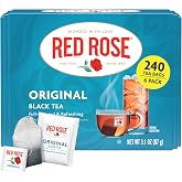 Red Rose Original Black Tea, Full-Flavored Strong Tea, 40 Tea Bags 6 Pack | Premium black tea blend | Rich, bold, full-bodied flavor | Perfect any time, hot or over ice