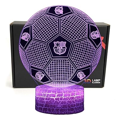 Barcelona Football Shape 3D LED Night Light for Fans Kuwait Ubuy