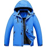 Dr.Cyril Kid's Waterproof Ski Jacket Warm Fleece Lined Hooded Boy's and Girl's Winter Jacket Breathable Removable Coat