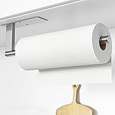 Paper Towel Holder Under Cabinet: Self-Adhesive or Drilling Paper Towel Dispenser - Stainless Steel Paper Towel Roll Holder Under Counter