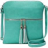 Solene Womens Lightweight Medium Crossbody Purse with Tassel, Perfect Size Crossbody Bags for Daily Use, travel