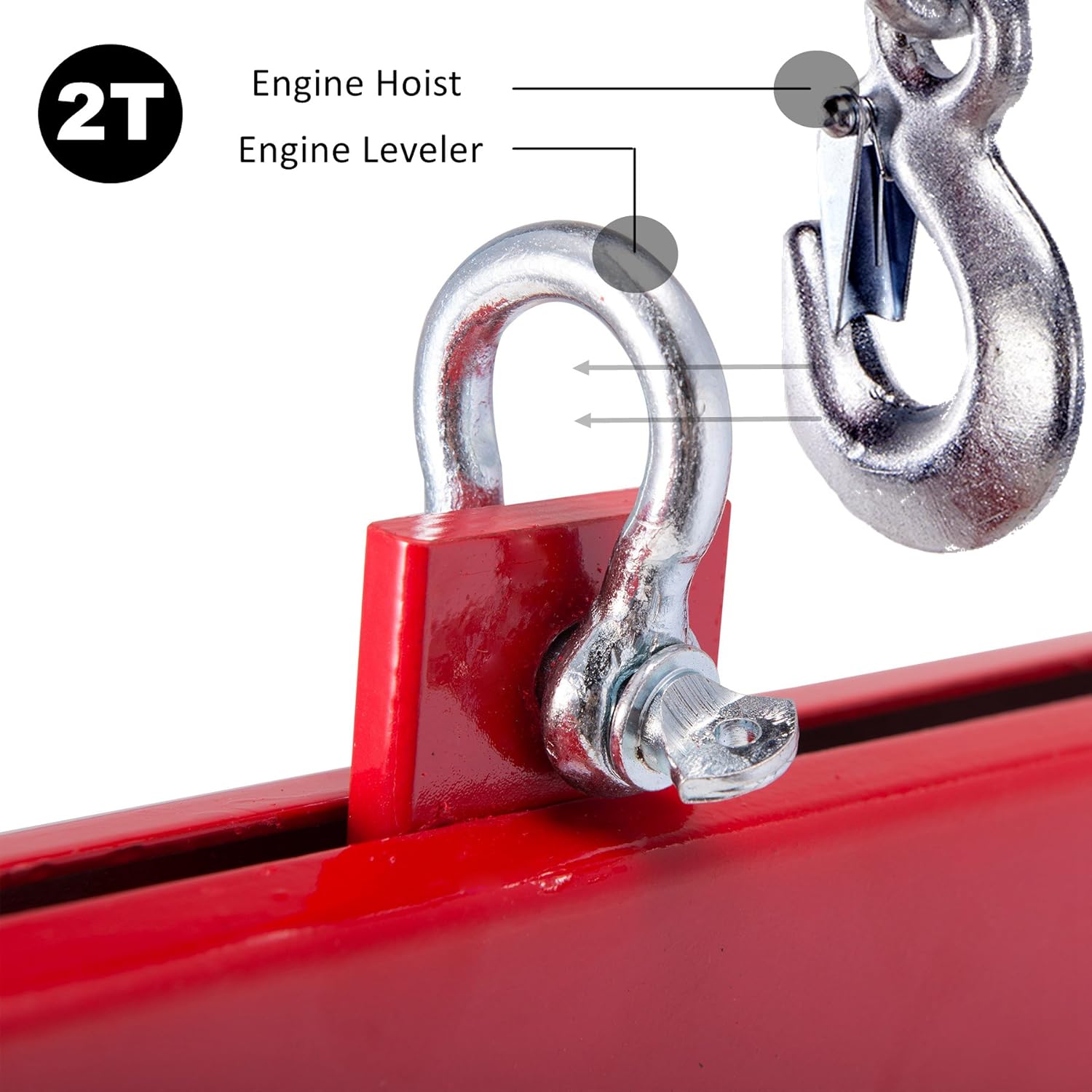 Orion Motor Tech 2 Ton (4000lbs) Engine Hoist/Shop Crane/Cherry Picker Load Leveler with Chains: Automotive