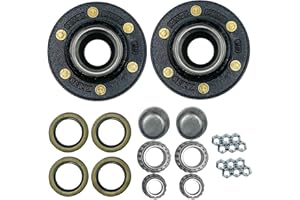 dreamdragon Set of 2 Trailer Idler Hub Kit for 5,200 lb Axles, 6-Hole 5.5" Bolt Circle