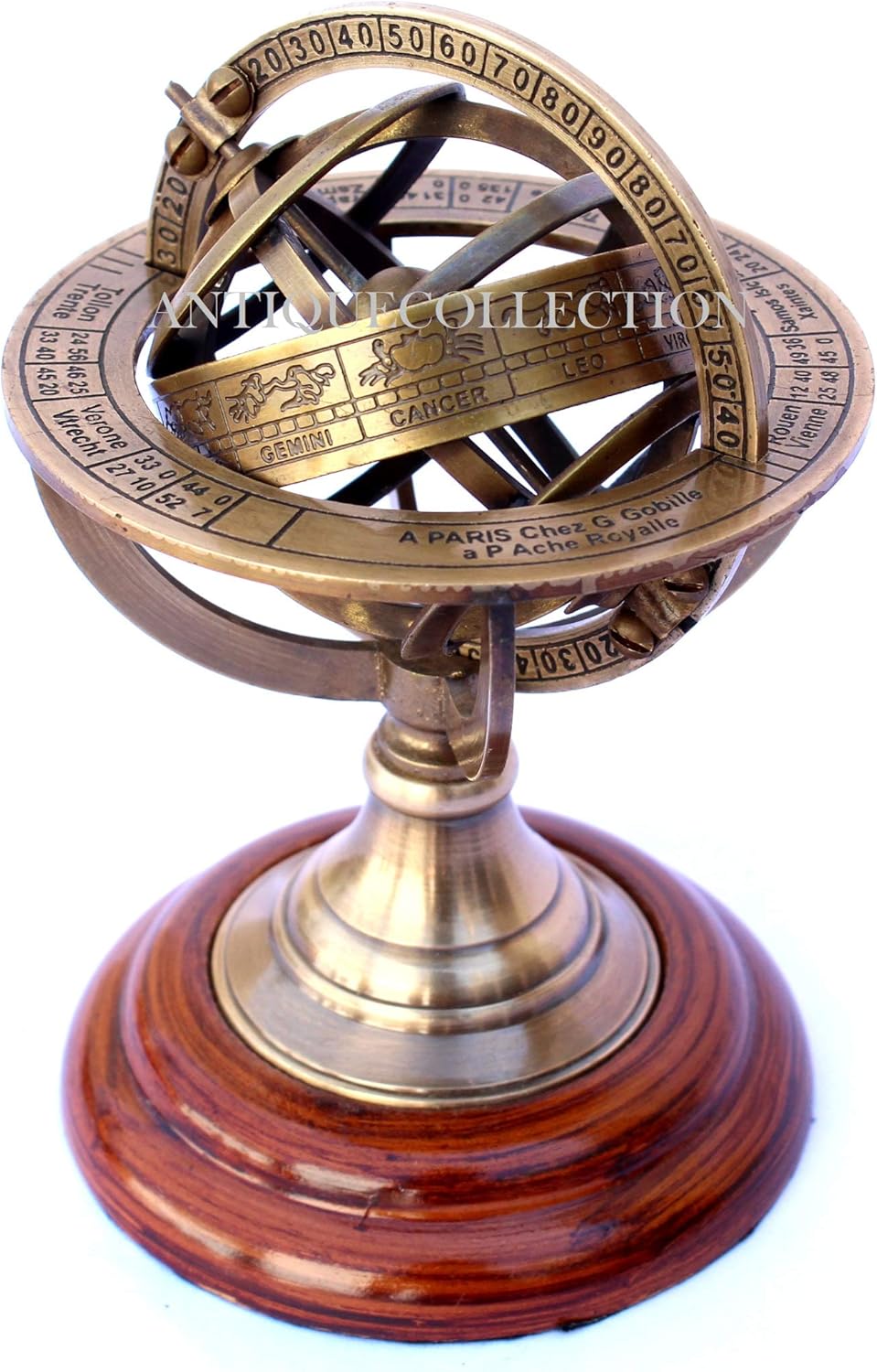 Maritime Reproductions Antiques Brass Armillary Sphere Astrolabe On