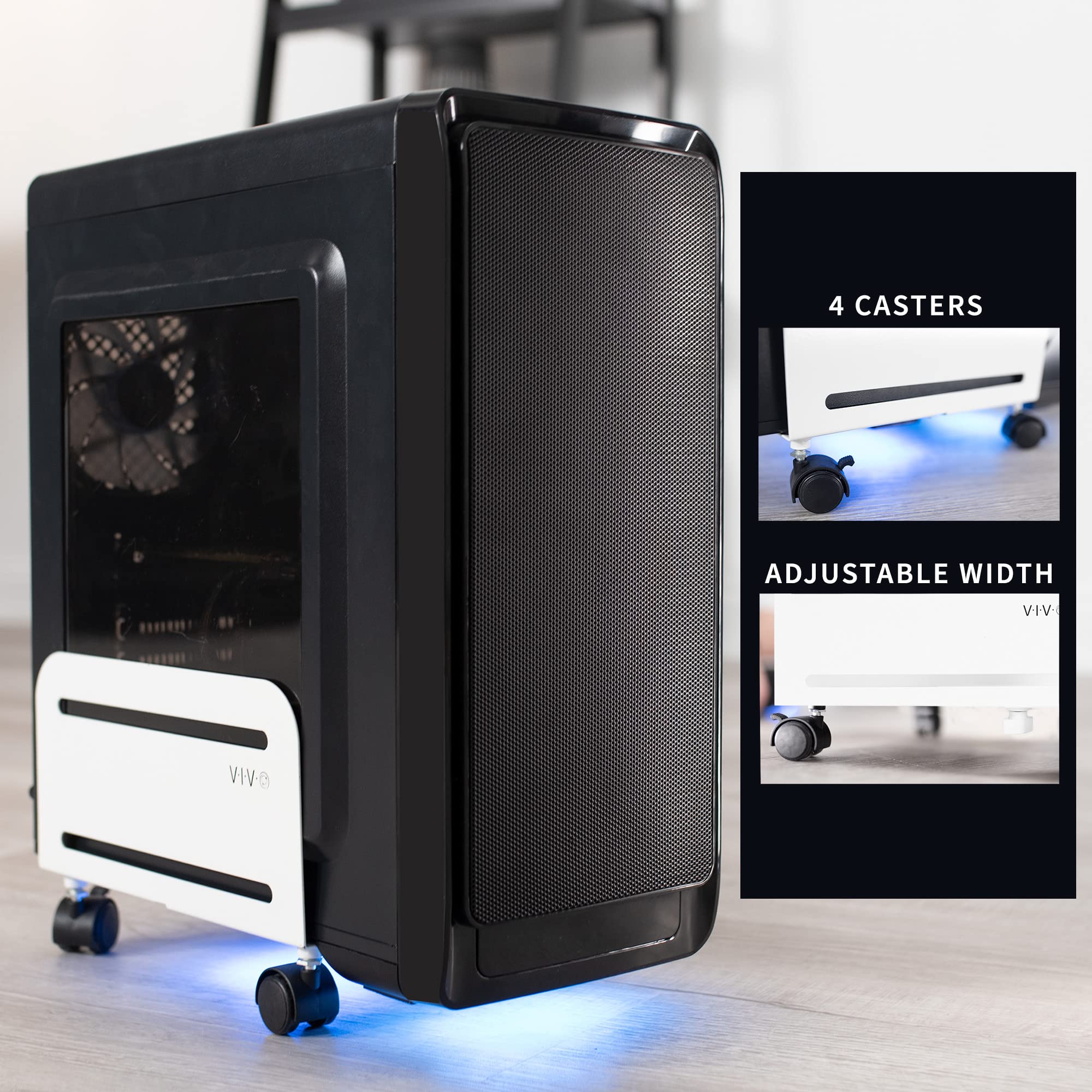 VIVO Computer Tower Desktop ATXCase, CPU Steel Rolling Stand, 4.7 To 8