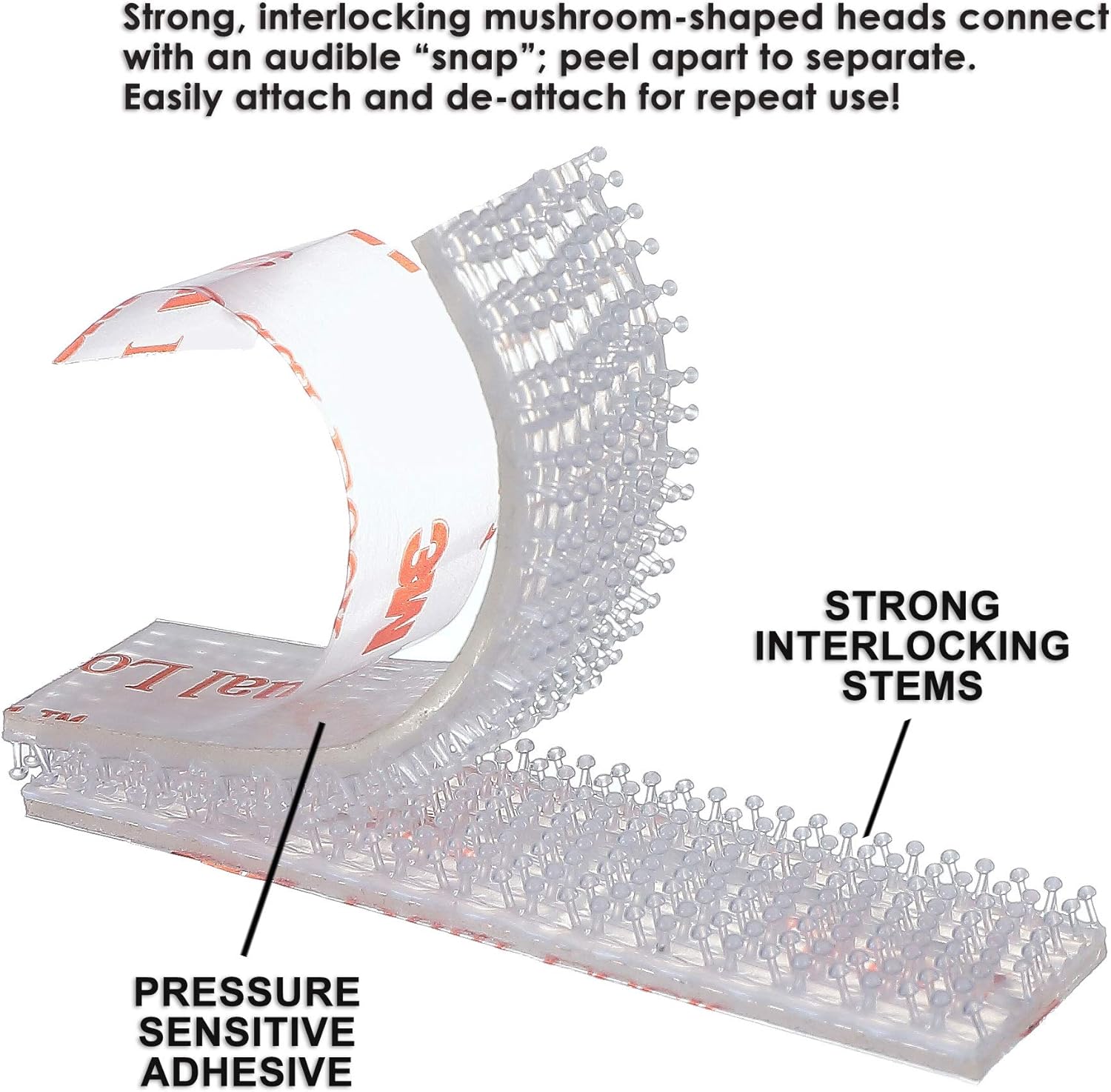 EZ Pass/I-Pass/Toll Tag Tape Mounting Kit - Peel and Stick Adhesive Strips Dual Lock Tape - 4 Strips (2 Sets) with Alcohol Prep Pad : Office Products