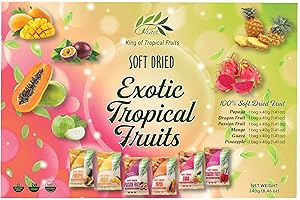 CHAVI Soft Dried Exotic Tropical Fruits | Pack of 12 | Gift Box - Low or No Sugars or Preservatives - Non-GMO, Vegan, Gluten-Free | 480 g