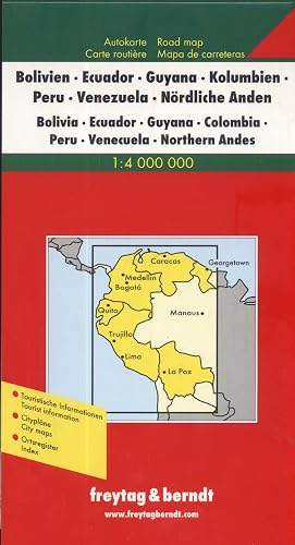 Download Bolivie Ecuador Guayana Colombia Pérou Venezuela Andes du Nord : 1/4 000 000 PDF