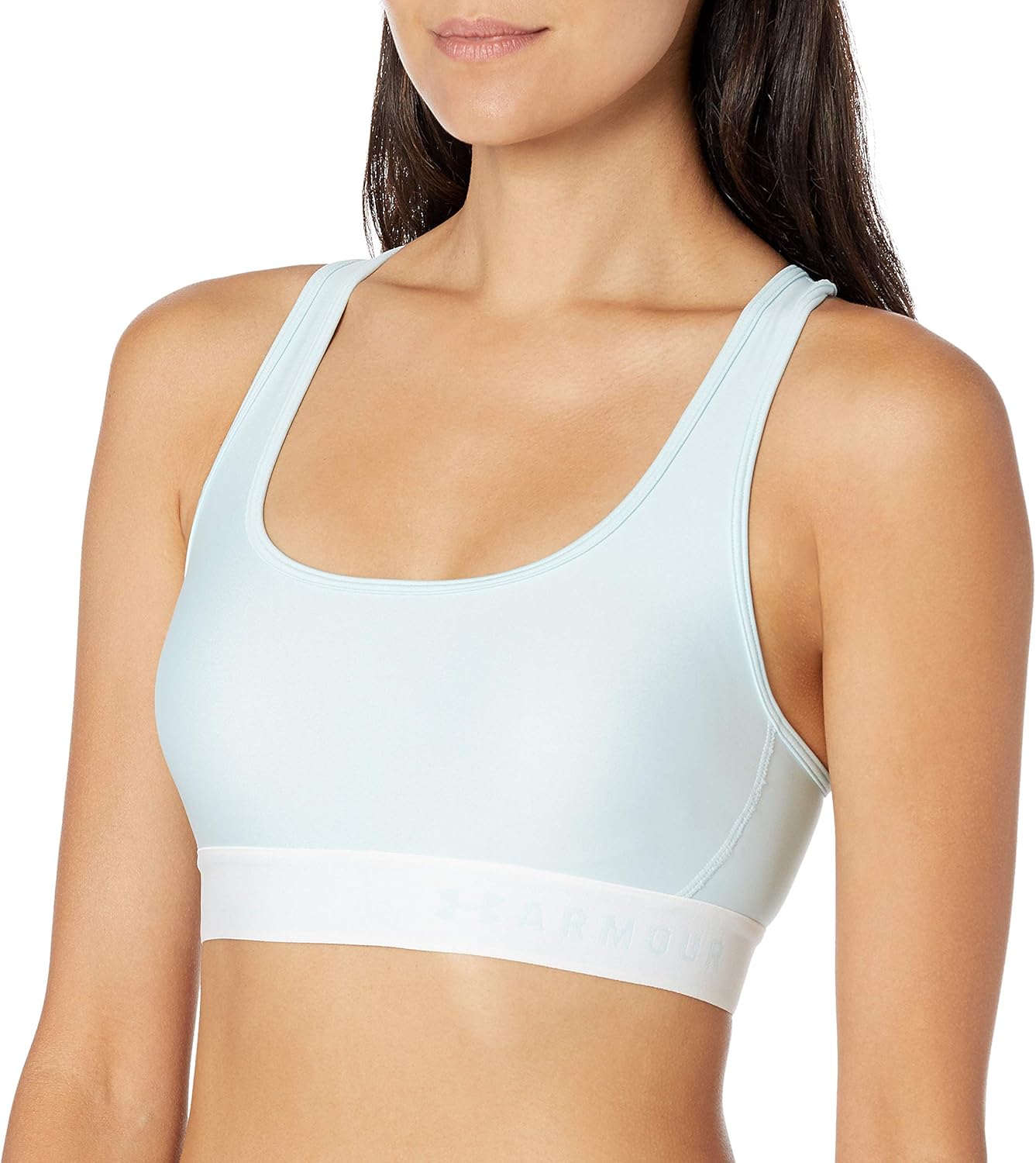 Under Armour Women's HeatGear Armour Mid Impact Crossback Sports Bra: Clothing
