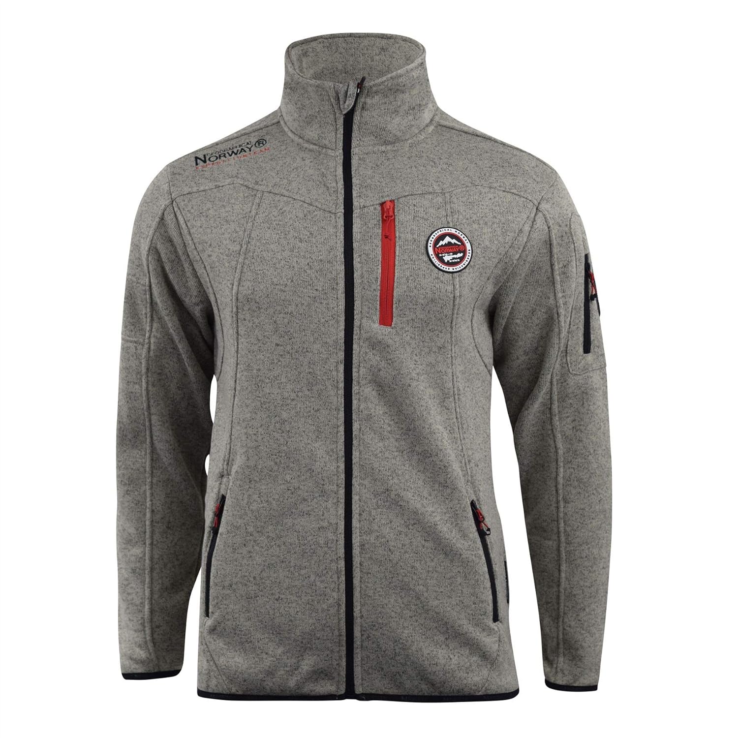 Geographical Norway Mens Fleece Jacket Cozy Lined Outdoor Warm Coat