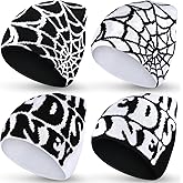 Ramede 4 Pcs Y2k Beanie - Double Sided Graphic Beanies for Men and Women, Acrylic Knitted Y2k Hats Accessories