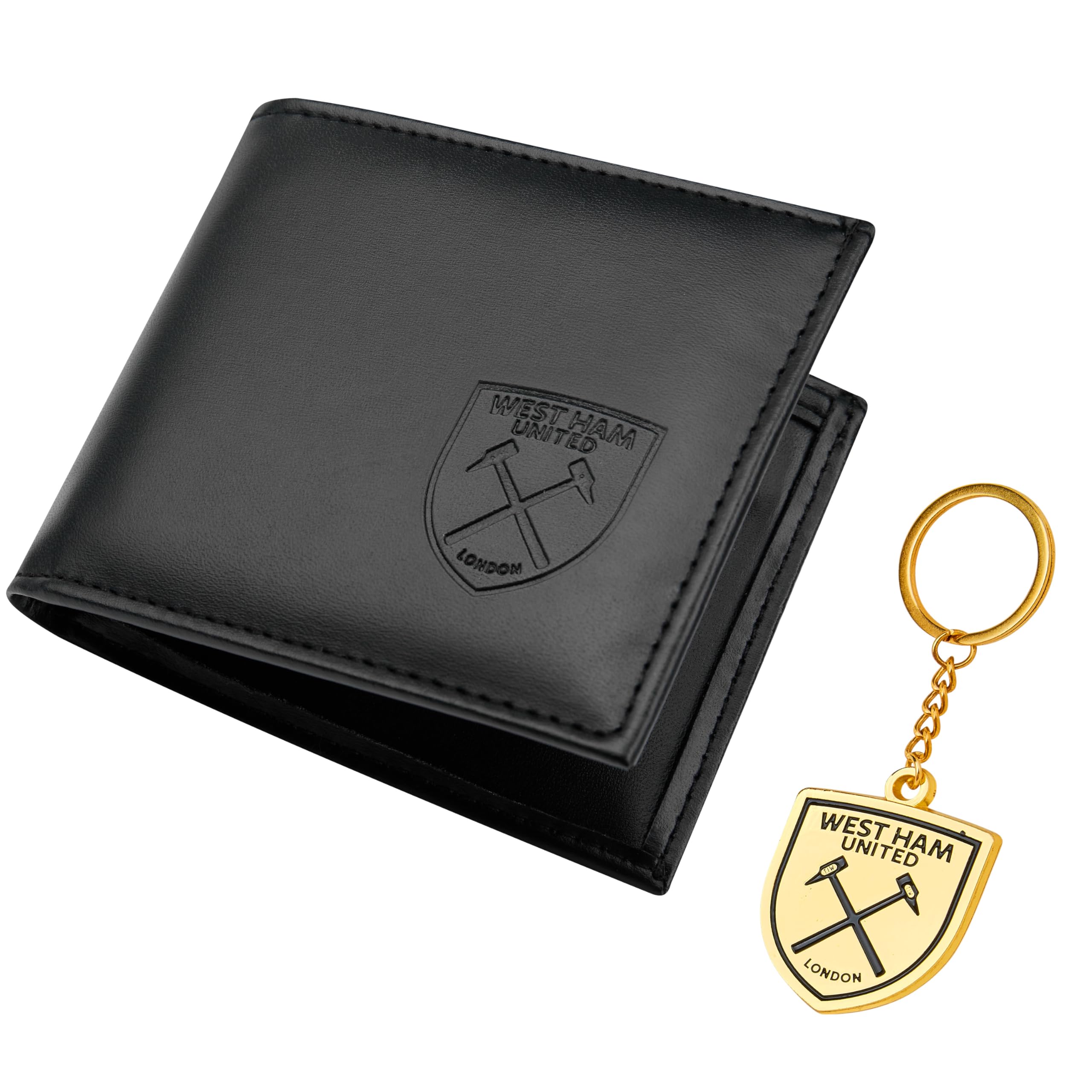 West Ham United F.C. Sports Fan Wallet Accessories Set with Card Slots & Coin Pocket, Supporters' Gear - West Ham Gifts for Men