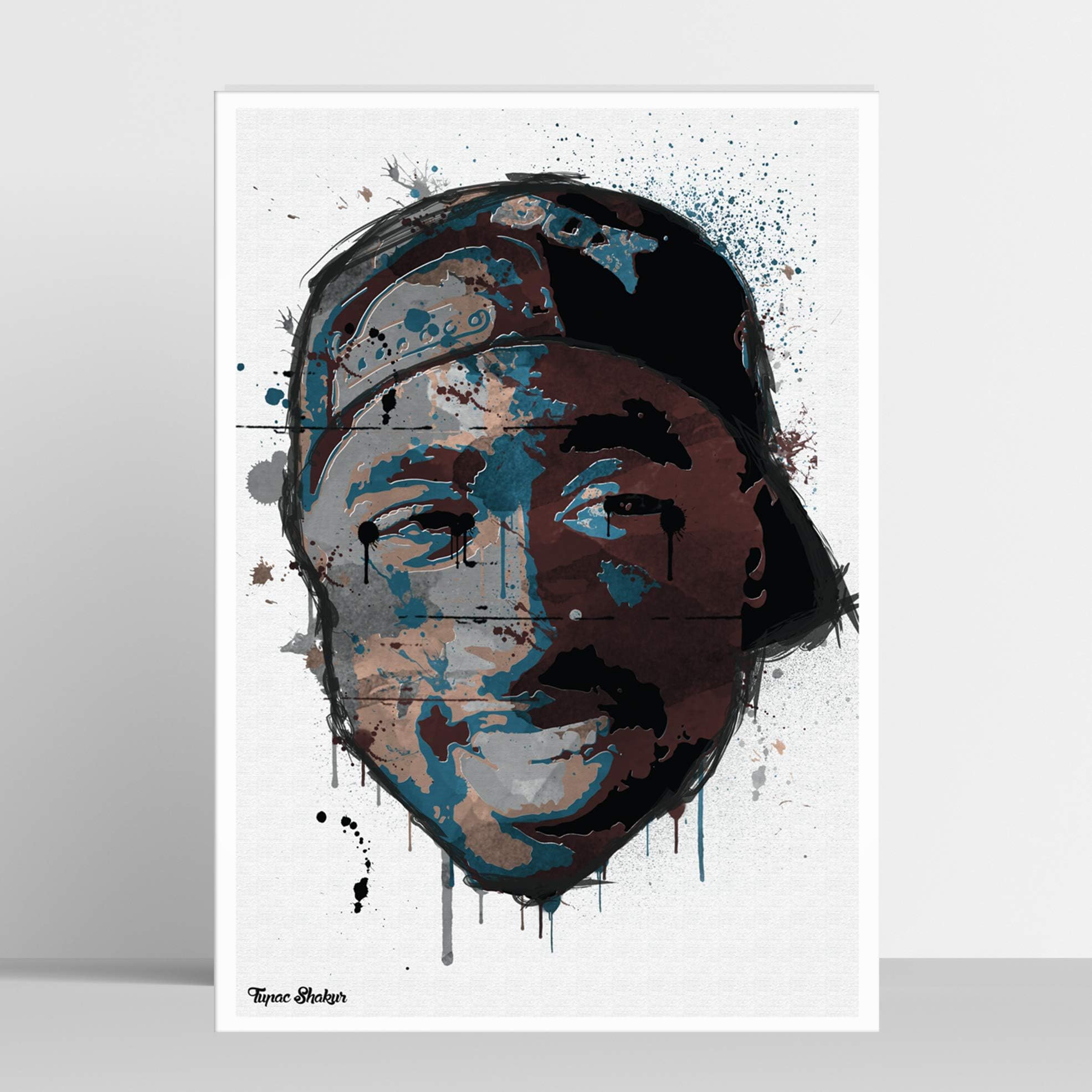 Dibbs Clothing 2Pac Tupac Shakur Poster A4 Art Print Canvas Portrait Archival Picture Wall Art