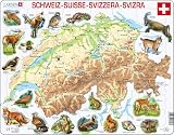 Larsen K51 Switzerland Physical Map Jigsaw Puzzle 75 Pcs Animals Multilingual view 8