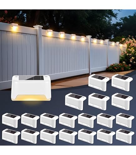 Solar Step Lights Outdoor Waterproof LED Deck, Fence, Stairs