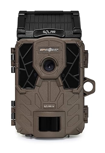 SPYPOINT Solar-W Game Camera, Unlimited Power, Built-in Solar Panel, 12MP,  Trigger Speed, 42 LEDs, Super Low Glow, 2