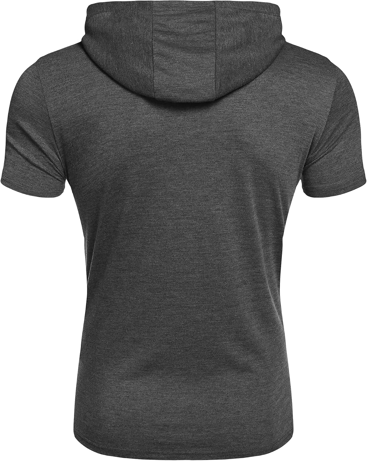 URRU Men's Workout Hoodie Tank Tops Short Sleeve Shirts Gym Fitness Stringers with Kanga Pocket Pockets S-XXL: Clothing