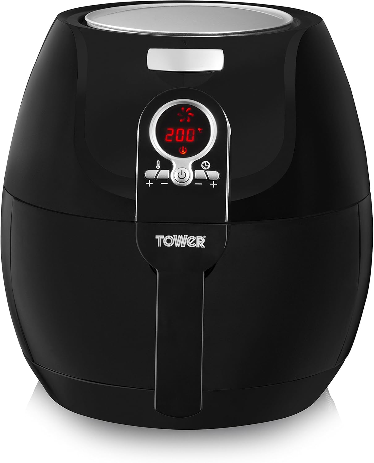 Tower Low Fat Rapid Air Fryer with Digital Timer, 1400 W, 3.2 L Black
