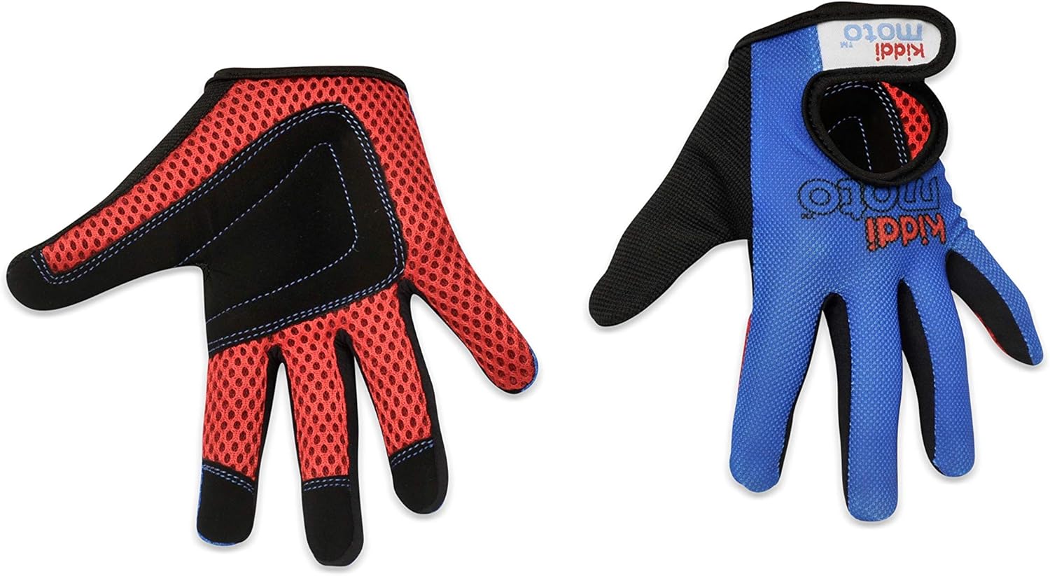 KIDDIMOTO Kids Cycling Full Finger Gloves - for Kids Bike, Balance Bike, Scooter, and Skateboard (Gloves for Girls and Boys) | Available in Different Sizes & Designs (Blue, Small): Sports & Outdoors