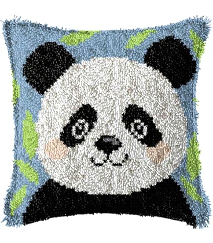 Corgi & Rose Latch Hook Kit - DIY Rug & Cushion Making Kit With Preprinted Canvas