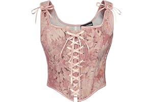 Scarlet Darkness Women Renaissance Corset Pirate Bustier Top Bodice Bodyshaper