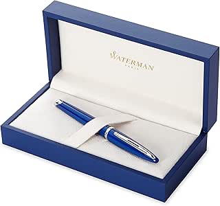 Waterman Carène - Pluma estilográfica, color azul brillante con adorno