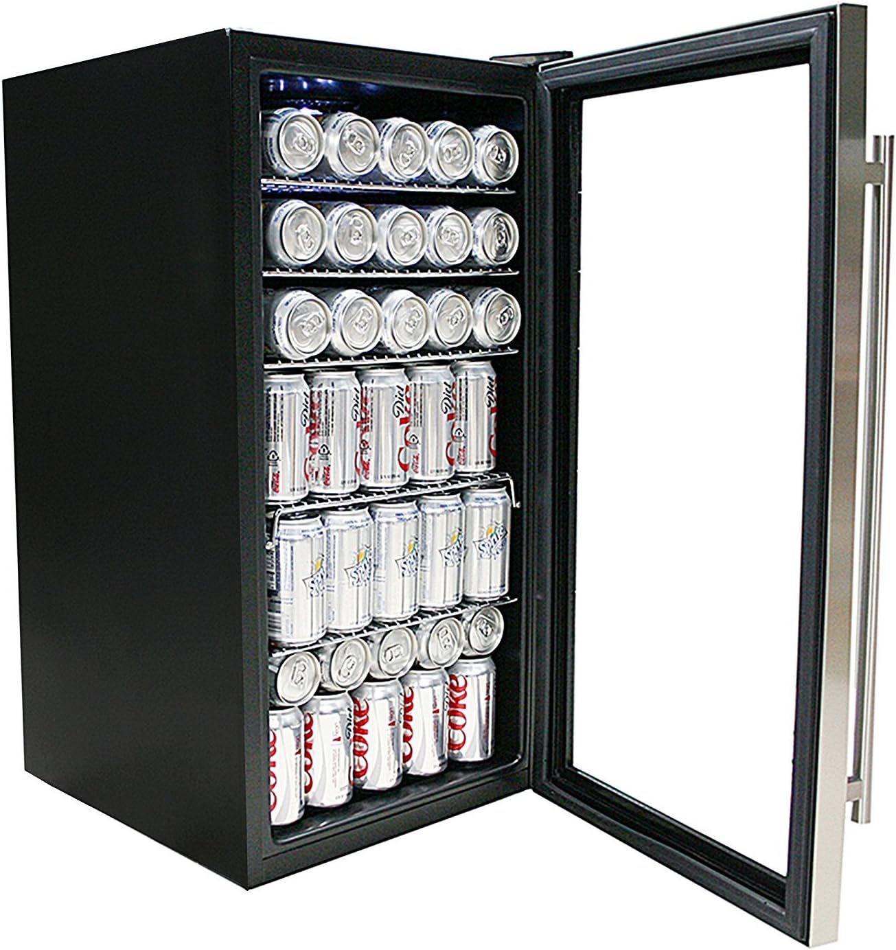 Whynter BR-130SB Beverage Refrigerator with Internal Fan, Black/Stainless Steel: Appliances