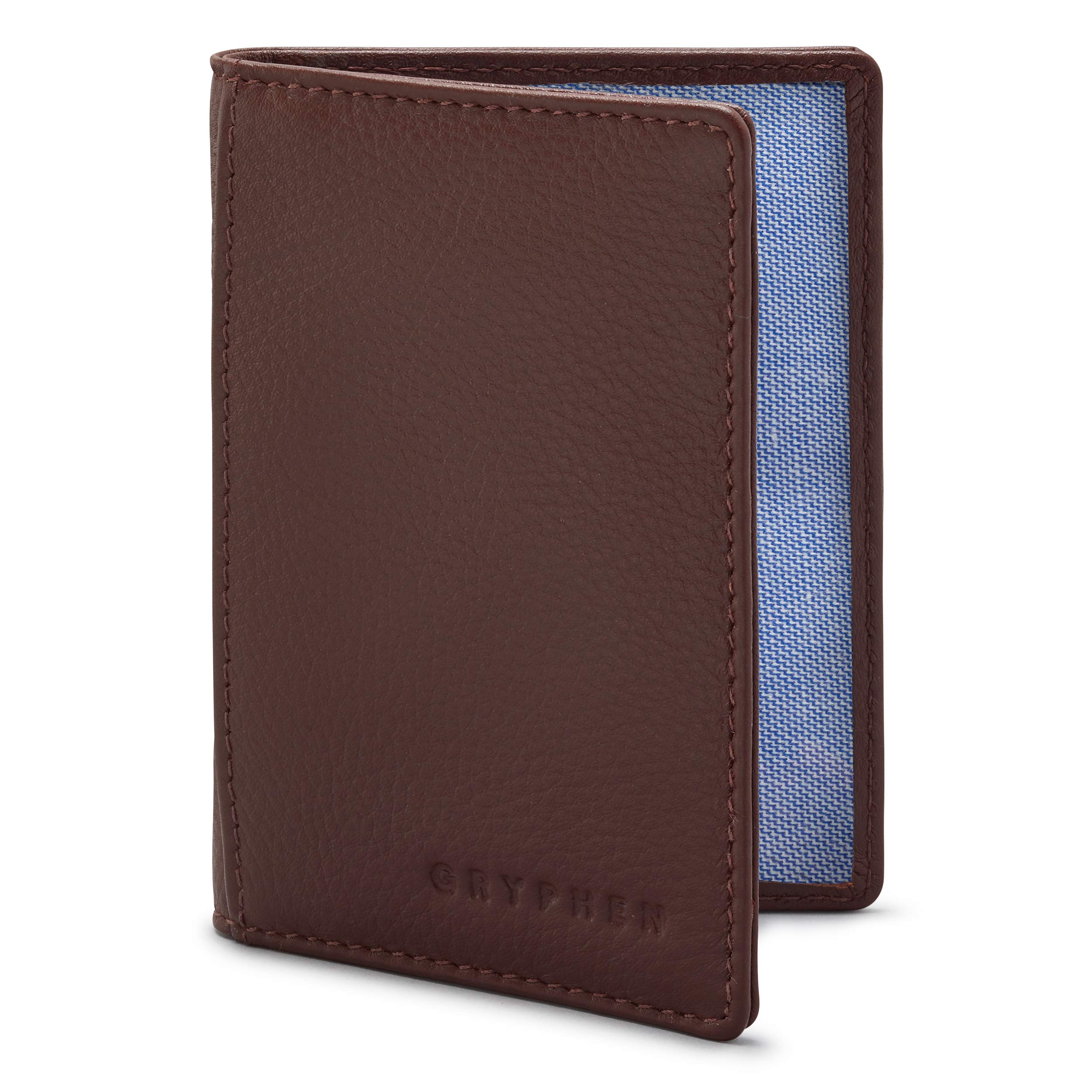 The Hoxton Leather Oyster Card/Travel Pass Holder by Gryphen - Brown